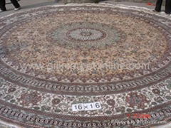 Round Silk Carpet