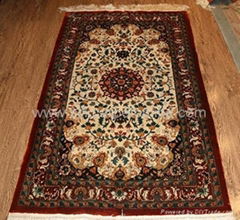 old handmade silk carpet