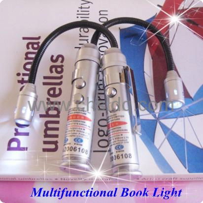 SL306 3 in1 mini book light with red laser/magnet 3