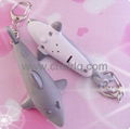 electronic gift,shark shape led sound keychain 2