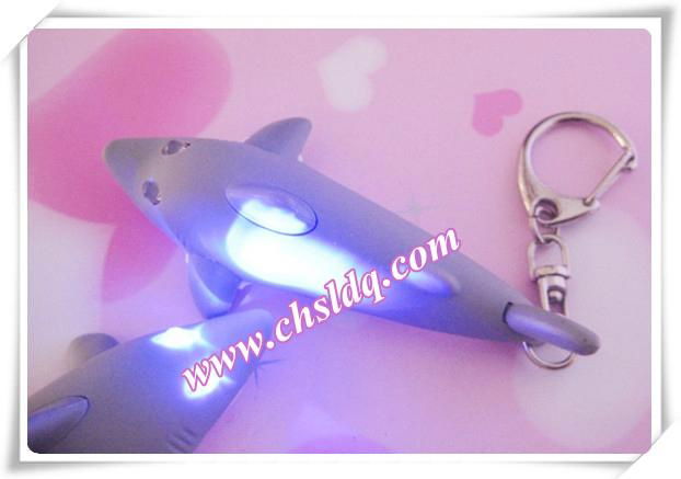 electronic gift,shark shape led sound keychain 5