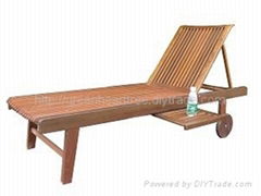 2011 hot selling outdoor furniture  leisure lounge chair with wheels&pallet