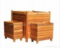 2011 hot selling outdoor public furniture wood flower planter 2