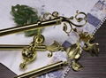 Polished Brass Metal Single Curtain Rod