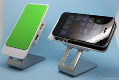 USB hub with rotatable mobile phone holder and charger