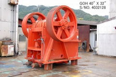 USED GOH 40 inch X 32 inch SINGLE TOGGLE JAW CRUSHER S/NO. 4032128