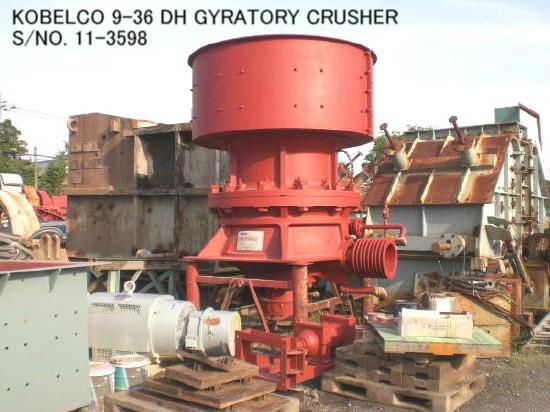 USED "KOBELCO" 9-36 (36" X 9") DH GYRATORY CRUSHER S/NO. 11-3598