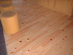 Hinoki cypress wood floor