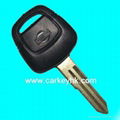 Nissan Sentra transponder key shell with black logo