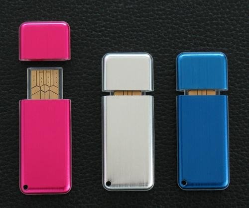 mini metal USB flash drive with Led light flash  2
