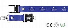 logo print lanyard usb flash drive promote Gift usb memory sticks 