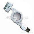 Apple iPod connector to USB Retractable Cable