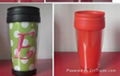 Double wall plastic paper inserting mug 1