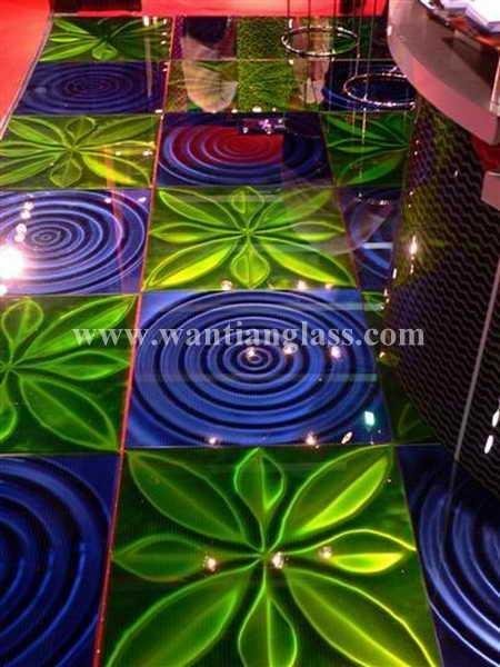 Wantian 3D glass flooring tile