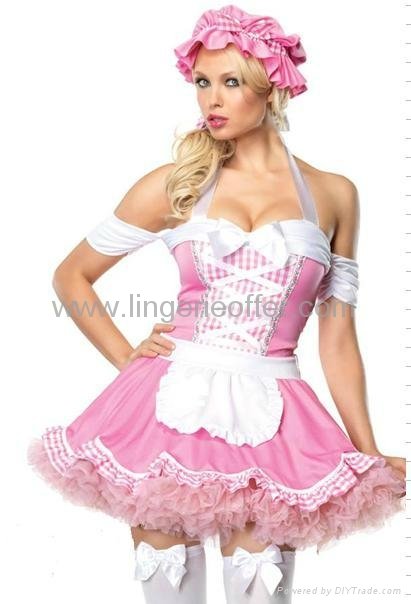 Sexy Pink French Maid Costume Ld 10686 Lingerieoffer