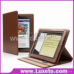 New Design for ipad2 Leather skin cover Case with stand