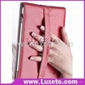 New Design for ipad2 Leather skin cover Case with stand 3