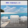 PE rattan furntiure table setting for outdoor restaurant 4