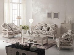 Korean-style Solid-wood Sofa Set