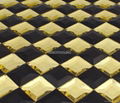 Supply Beveled Mirror Glass Mosaic Tile Gold Color For Club KTV Disco Pub Decor