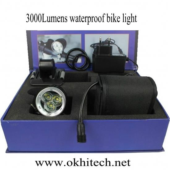 LED bike light set CREE 4000LM 3