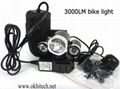 LED bicycle light set 3000LM rechargeable