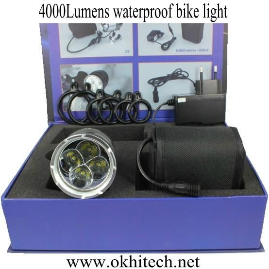 LED bicycle light set 3000LM rechargeable 2