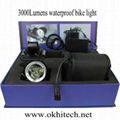 LED bicycle light set 3000LM rechargeable 4