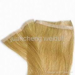 100%remy skin weft human hair extension