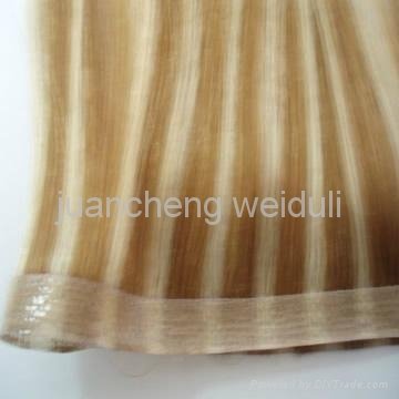 100%remy skin weft human hair extension 3