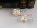 cluster style white pearl earrings with 925 silver hook$2.94 1