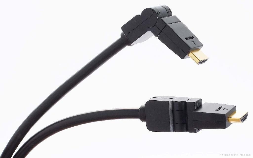 Rotation 180 degree HDMI cable
