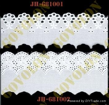 eyelet embroidered lace trim
