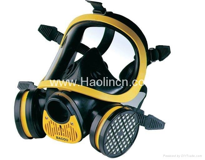 100% Silicone gas mask/ respriator with Single or double Filter(s) 3