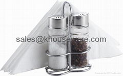 Salt,Pepper And Napkin Holder Set