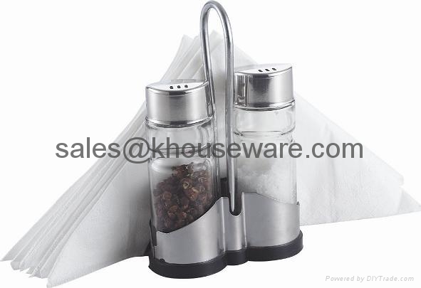 Salt,Pepper And Napkin Holder Set 2