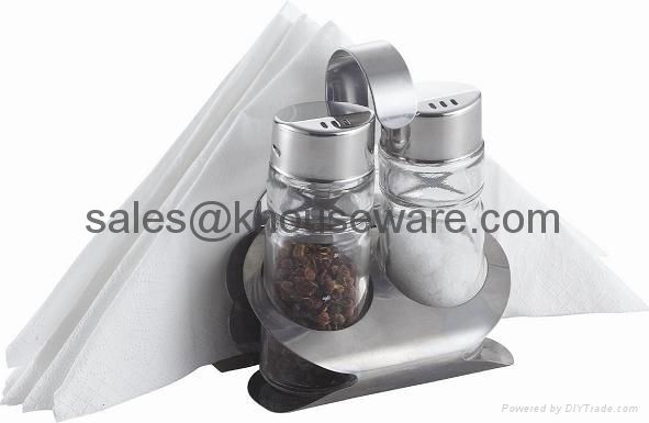 Salt,Pepper And Napkin Holder Set 5