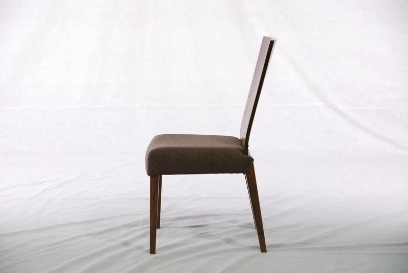 Walnut Solid Wood & Fabric Dining Chair (Dining Room) 2