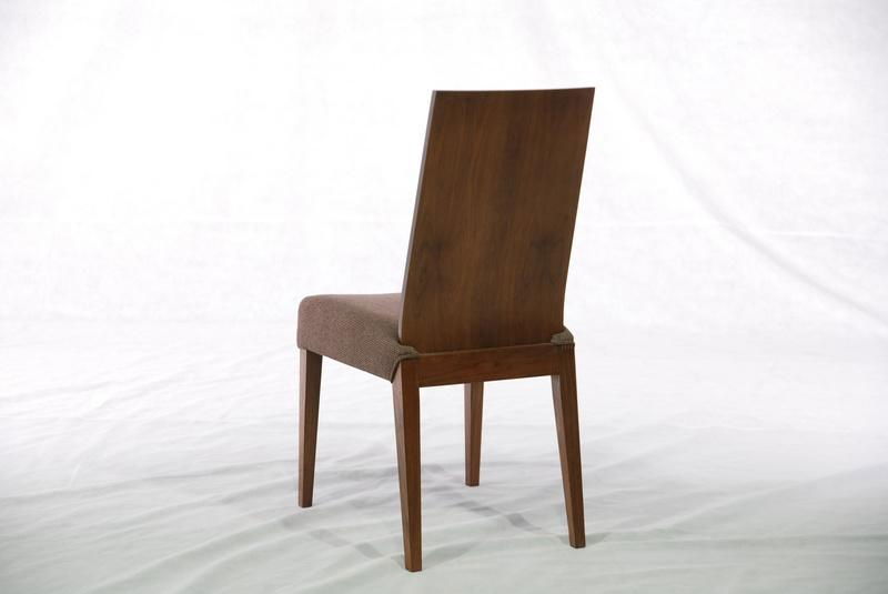 Walnut Solid Wood & Fabric Dining Chair (Dining Room) 3