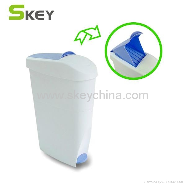 Pedal Operated Plastic Sanitary Bin Feminine Hygiene Disposal Bin 19L