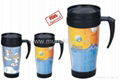 Advertising Paper Insert Plastic Mug