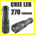 CREE LED 270 Lumen 3-mode Slim Flashlight Torch For Sport Camping Camping etc