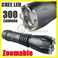 Hotest Version CREE Q5 LED Adjustable Focus Flashlight Torch Ultra Bright 300 LM 1