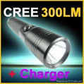 Brand New Bright Cree LED 300 Lumens 3-Mode Flashlight Torch Lamp