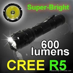 Ultrafire High Power CREE R5 LED 600 Lumens 5-Modes Flashlight Torch 