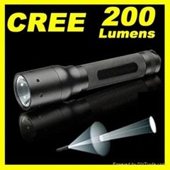 Zoomable Adjustable Focus CREE LED Aluminum Alloy Flashlight Torch 200 lumen 