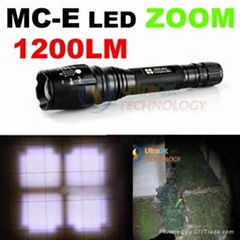 Newest Version Zoomable Focus CREE MC-E MCE LED Aluminum 5-Mode Flashlight Torch