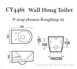 Sanitary Ware Wall Hung Toilet 2