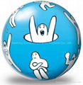 single color printed PVC ball 1