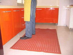drainage rubber kitchen matting